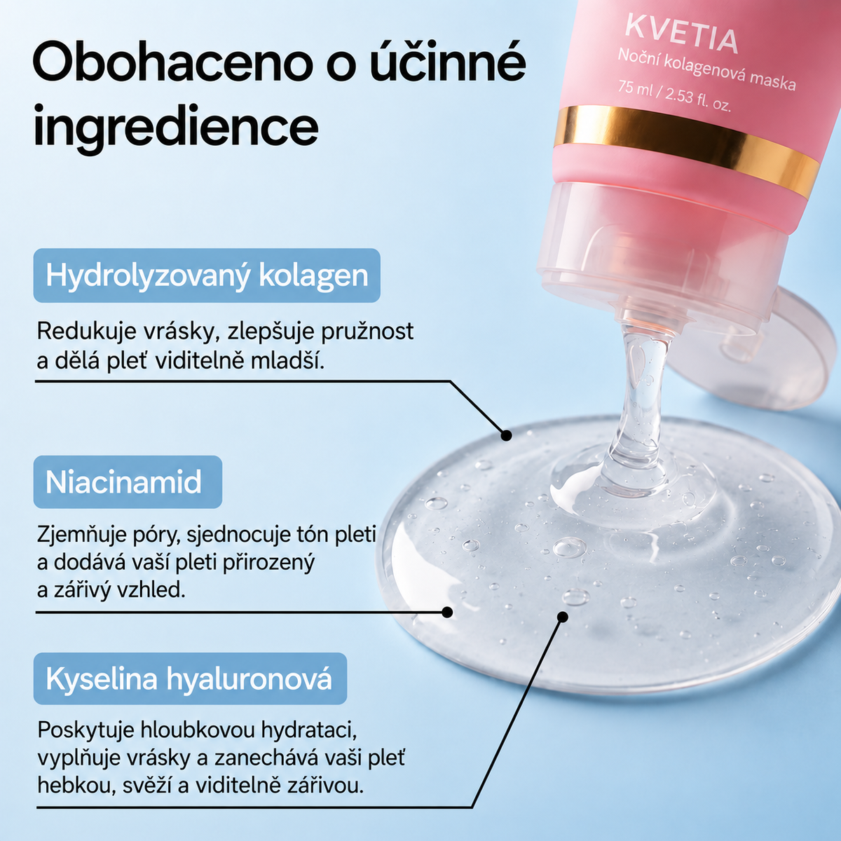 Noční kolagenová maska VoluFine